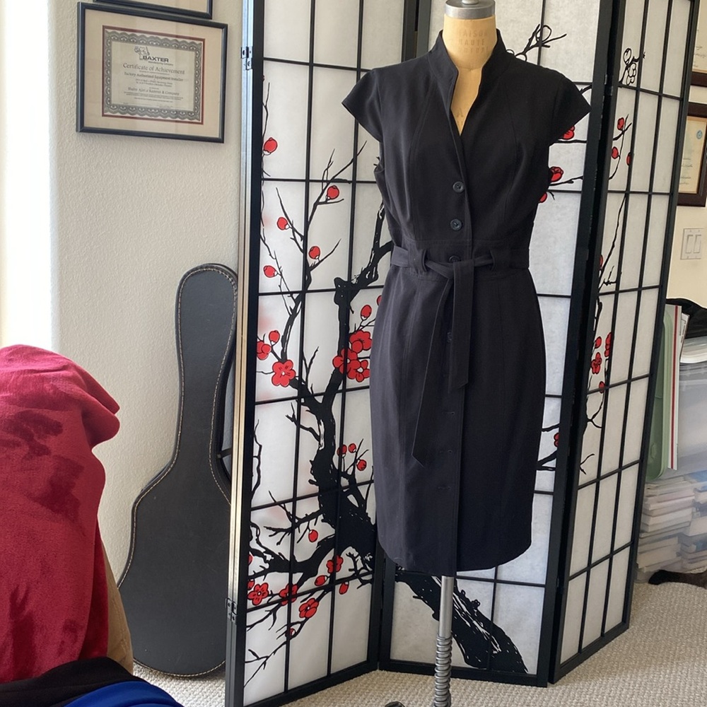 Calvin Klein Black Sheath Midi Dress - Picture 4 of 4